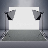 Aperturee - Gray Rhomboid Plaid Photo Studio Rubber Floor Mat
