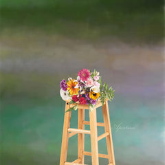 Aperturee - Retro Green Abstract Transverse Photoshoot Backdrop