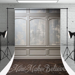 Aperturee - Retro Grey Gypsum Line Wall Photography Backdrop