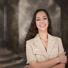 Aperturee - Retro Grey Wall Fine Art Portrait Photo Backdrop