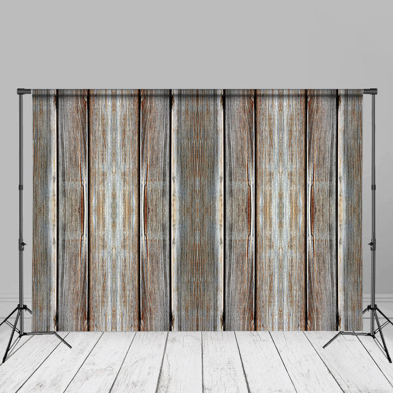 Aperturee - Retro Red Line Abstract Wood Wall Floor Photo Backdrop