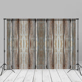 Aperturee - Retro Red Line Abstract Wood Wall Floor Photo Backdrop