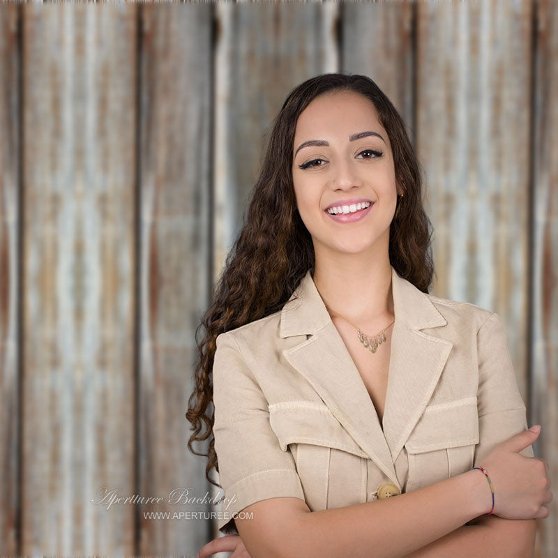 Aperturee - Retro Red Line Abstract Wood Wall Floor Photo Backdrop