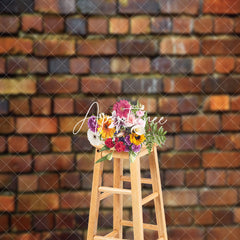 Aperturee - Retro Rustic Red Brick Wall Backdrop For Photoshoot
