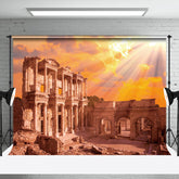 Aperturee - Retro The Celsus Library Ruins Architecture Backdrop