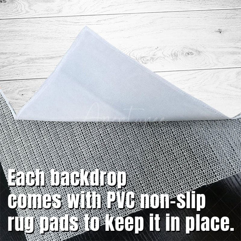 Aperturee - Retro White Grey Horizontal Stripe Wood Floor Mat