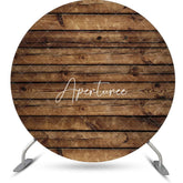 Aperturee - Retro Wooden Board Circle Backdrop For Decoration