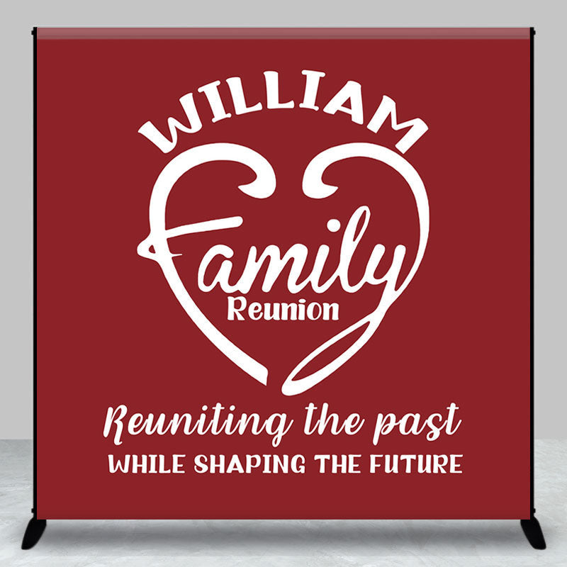 Aperturee - Returning The Past Red Custom Family Reunion Backdrop