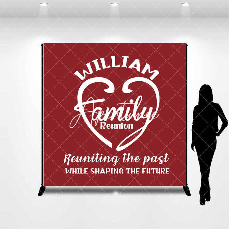 Aperturee - Returning The Past Red Custom Family Reunion Backdrop
