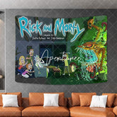 Aperturee Rick And Morty Funny Anime Still Life Wall Tapestry