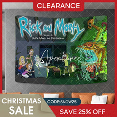 Aperturee - (Ship In 24HR) Rick And Morty Funny Anime Still Life Wall Tapestry
