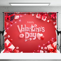 Aperturee - Romantic Gifts Hearts Red Valentines Day Backdrop