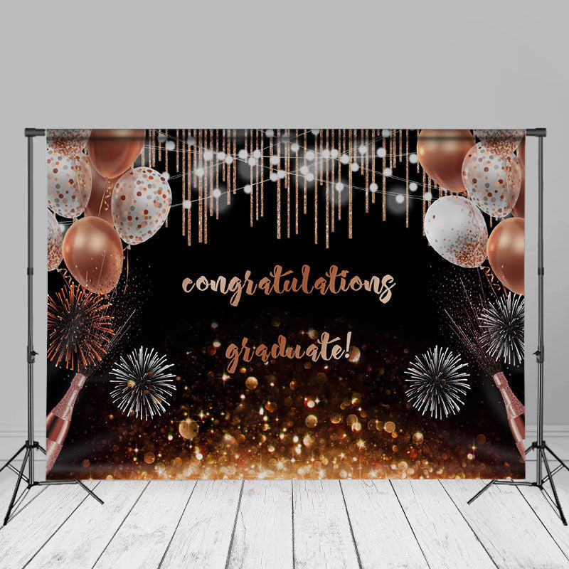 Aperturee - Rose Gold Champagne Bokeh Grad Backdorp For Photo
