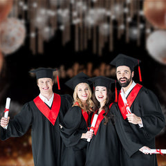 Aperturee - Rose Gold Champagne Bokeh Grad Backdorp For Photo