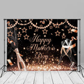 Aperturee - Rose Golden Champagne Glitter Bokeh Mothers Day Backdrop