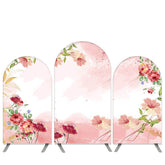 Aperturee Rose Pink Floral Theme Wedding Party Arch Backdrop Kit