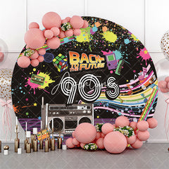 Aperturee - Round Colorful Graffiti Back To The Future Backdrop