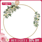 (7 Day Delivery) Aperturee Round Golden Metal Circle Backdrop Stand Frame for Party