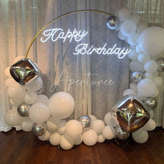 Aperturee - Round Golden Metal Circle Backdrop Stand Frame for Party