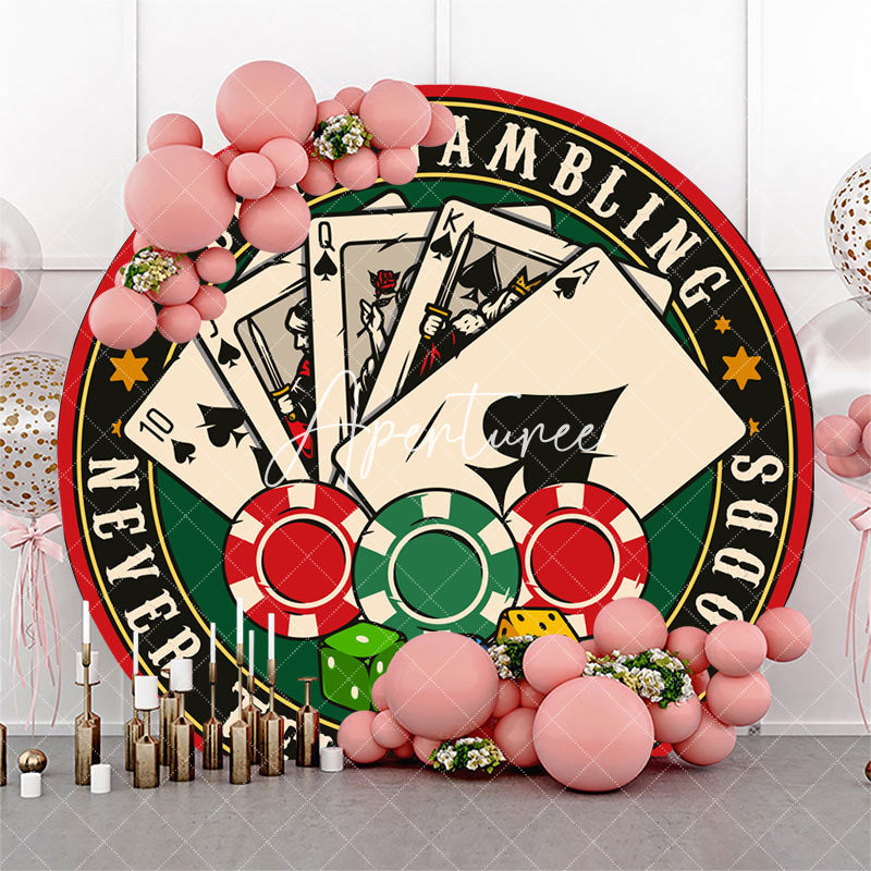 Aperturee - Round I Love Gambling Poker Dice Casino Backdrop