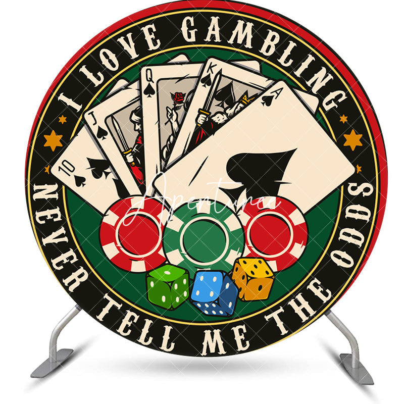Aperturee - Round I Love Gambling Poker Dice Casino Backdrop