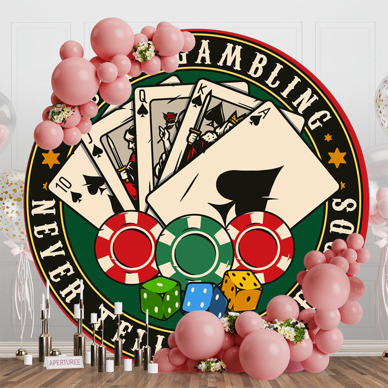 Aperturee - Round I Love Gambling Poker Dice Casino Backdrop
