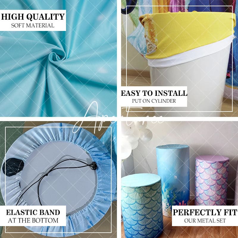 Aperturee - Round Luxury Patterns Happy Birthday Backdrop Kit