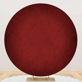 Aperturee - Round Red Solid Abstract Texture Birthday Backdrop
