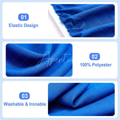 Aperturee - (Ship In 24HR) Royal Blue Round Party Backdrop for Photo Booth