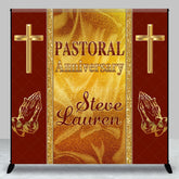 Aperturee - Royal Gold Red Custom Pastoral Anniversary Backdrop