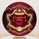 Aperturee - Royal Red Gold Circumcision De Prince Round Backdrop