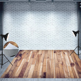 Aperturee - Rustic Brown Wood Color Texture Photo Floor Backdrop