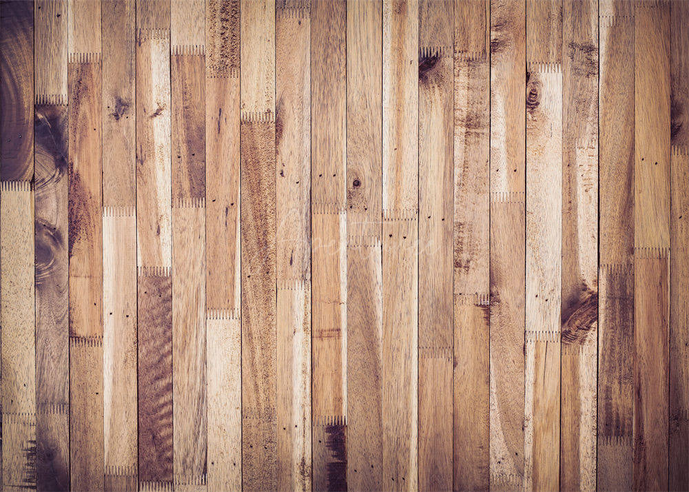 Aperturee - Rustic Wood Texture Brown Photo Rubber Floor Mat