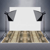 Aperturee - Rustic Vertical Distressed Wood Rubber Floor Mat
