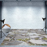 Aperturee - Rustic Gravel Weeds Bokeh Floor Mat For Photography