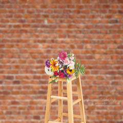 Aperturee - Rustic Red Brick Textured Photoshoot Backgdrop