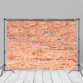 Aperturee - Rustic Soft Red Brick Wall Photo Backdrop For Studio
