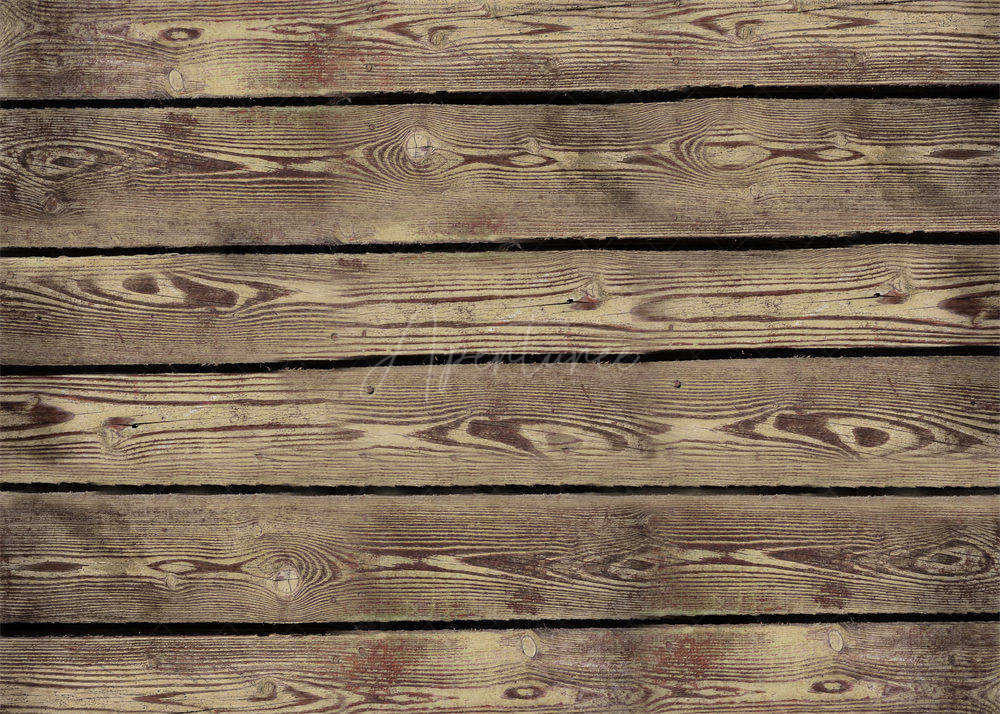 Aperturee - Rustic Wood Board Texture Photo Rubber Floor Mat