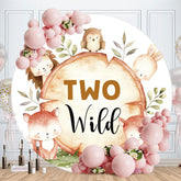 Aperturee - Safari Animals Round Wild 2nd Birthday Backdrop