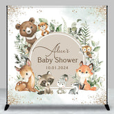 Aperturee - Safari Cute Animals Boho Custom Baby Shower Backdrop