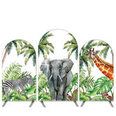 Aperturee Safari Theme Animals Arch Backdrop Kit for Birthday