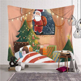 Aperturee - Santa Claus Christmas Landscape Fairytale Wall Tapestry
