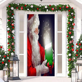Aperturee - Santa Claus Night Sparkle Gift Christmas Door Cover