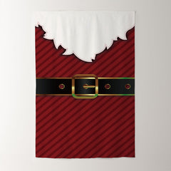 Aperturee - Santa Claus Red Christmas Backdrop For Photograph