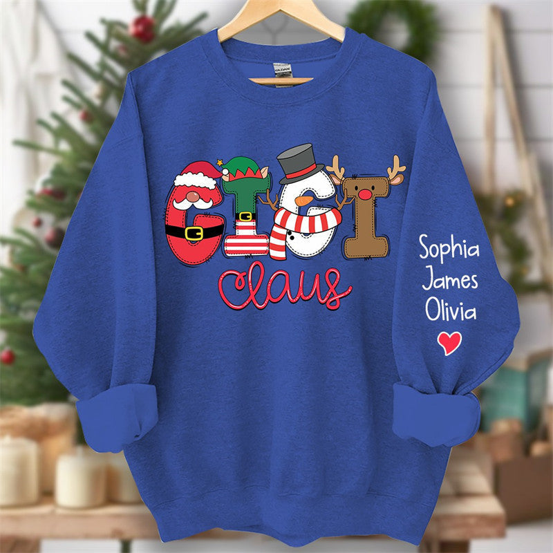 Aperturee - Santa Scarf Mom And Kids Custom Christmas Sweatshirt