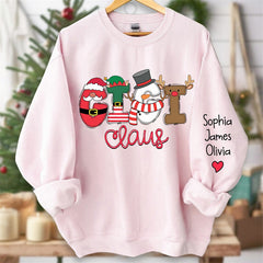 Aperturee - Santa Scarf Mom And Kids Custom Christmas Sweatshirt