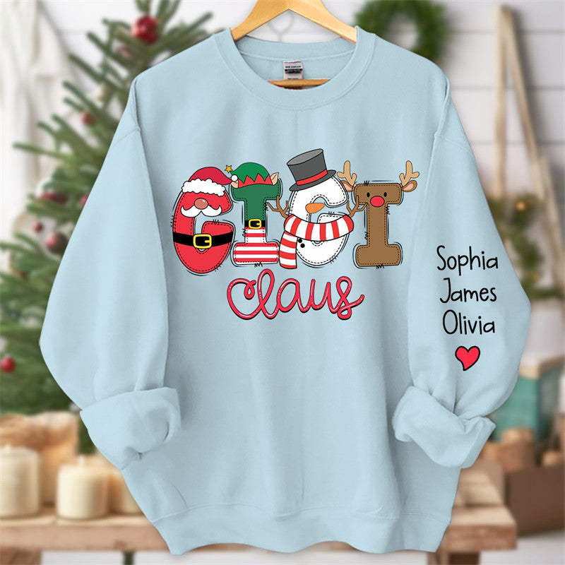 Aperturee - Santa Scarf Mom And Kids Custom Christmas Sweatshirt