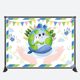 Aperturee - Save Planet Hands for Animal Earth Day Backdrop