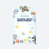 Aperturee - Sea Animal Baby Shower Double Sided Arch Backdrop