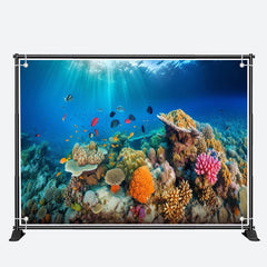 Aperturee - Sea Floor Coralline Fish Light Birthday Backdrop